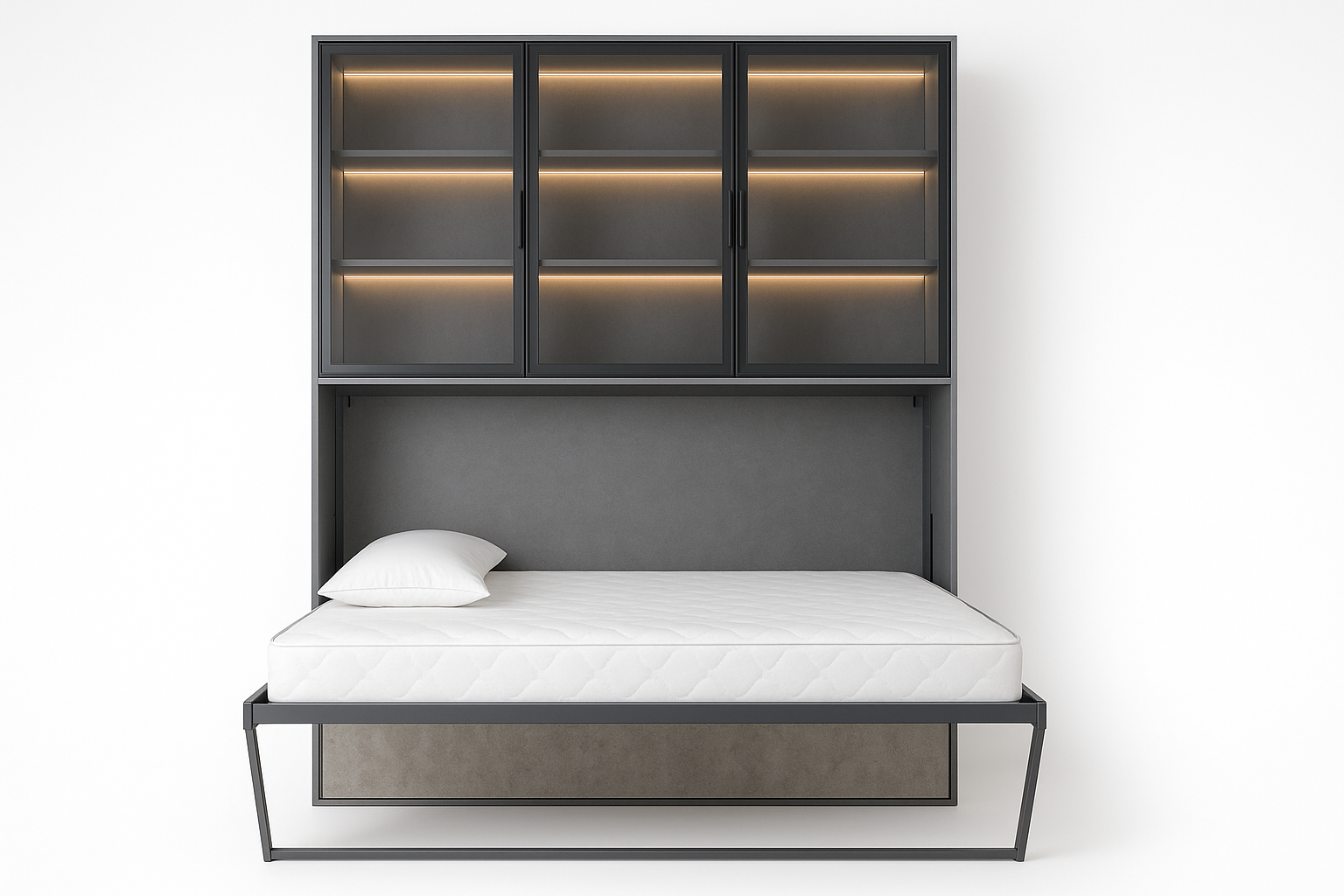 Detailed view of Nova Custom Murphy System with bed open