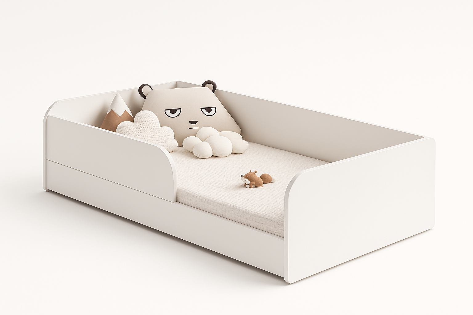 Little Dreamer Minimalist Kids Bed - White