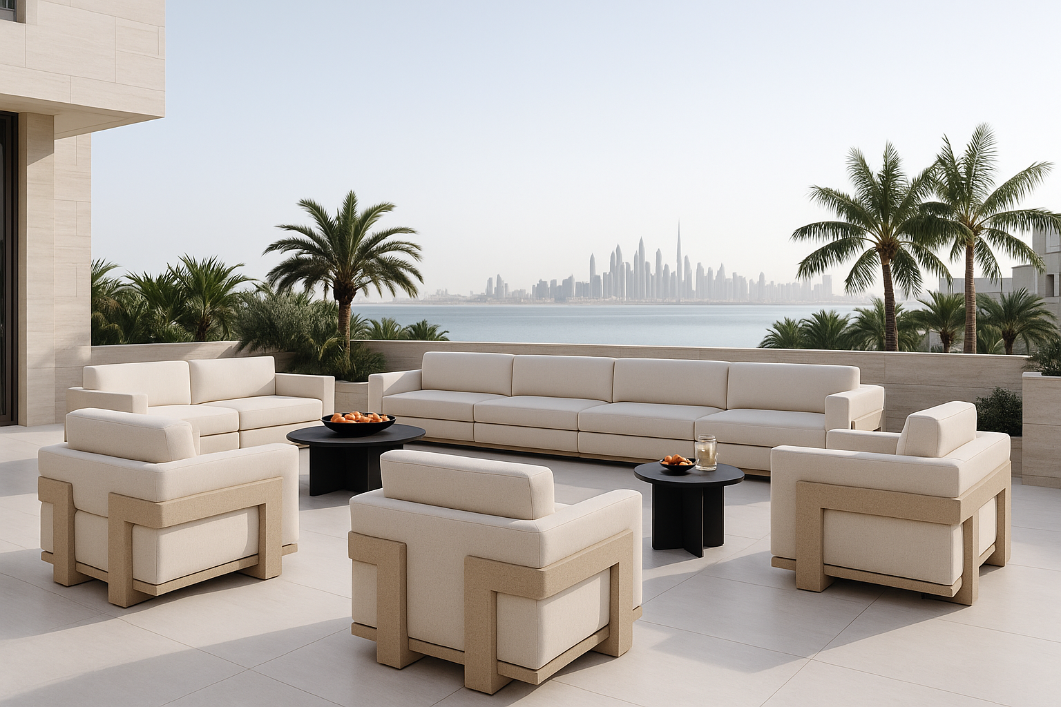 Modern Outdoor Furniture - Consistent Inverted L-Leg Design