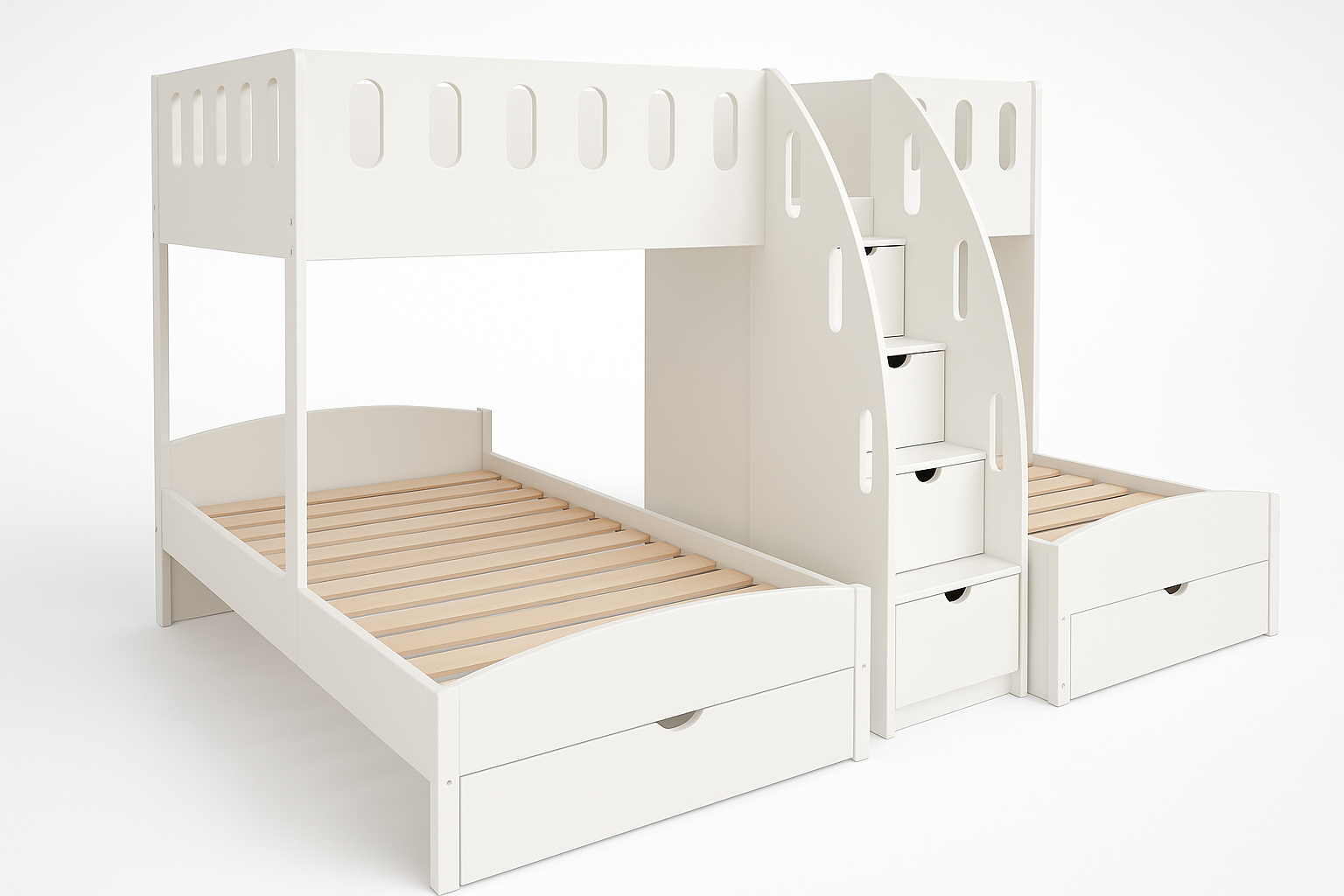 Side view of Twin Stars Bunk Bed