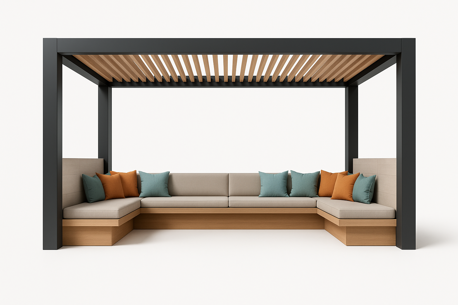 Solace Custom Design Pergola - Front View