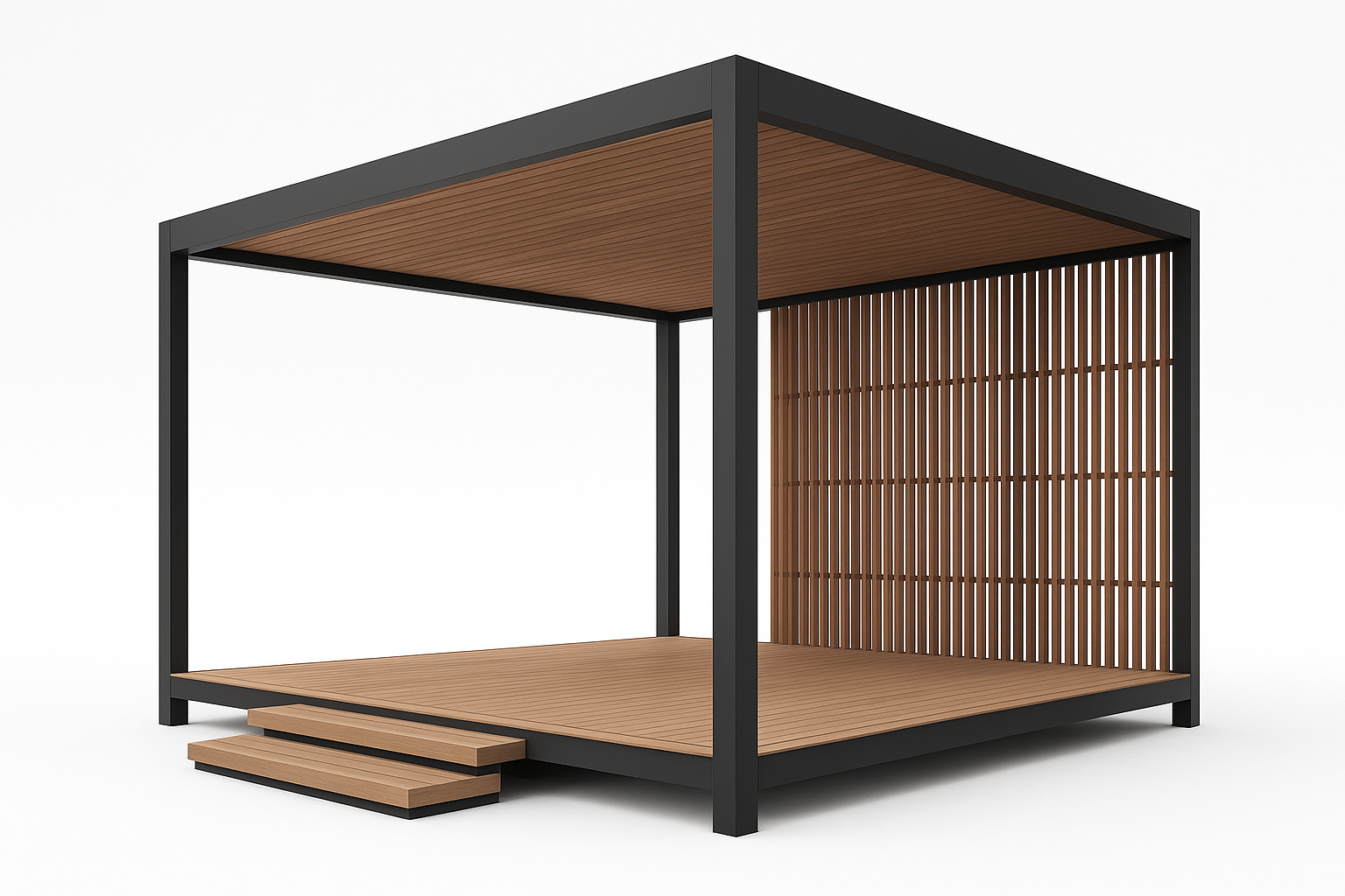 Titan Premium 5x5m Pergola - Perspective View