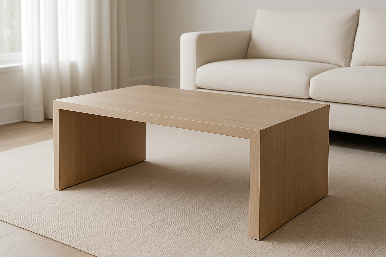 Tovi Minimalist Coffee Table - Living Room Setting