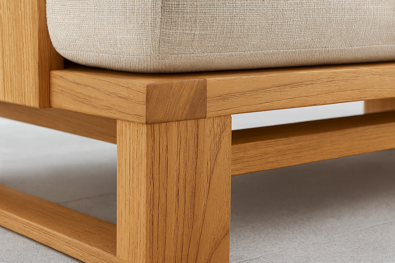 Vega Teak Outdoor Sofa - Detail View