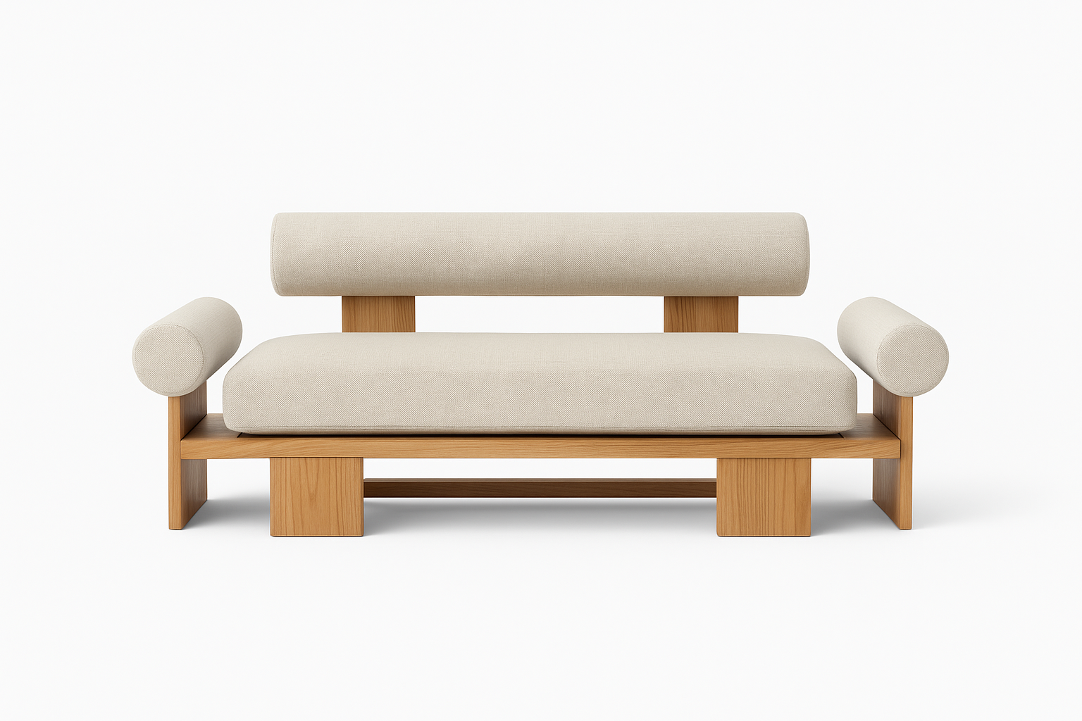 Vega Teak Outdoor Sofa - Front View
