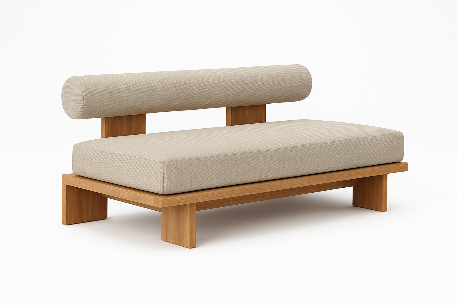 Vega Teak Outdoor Sofa - Side View