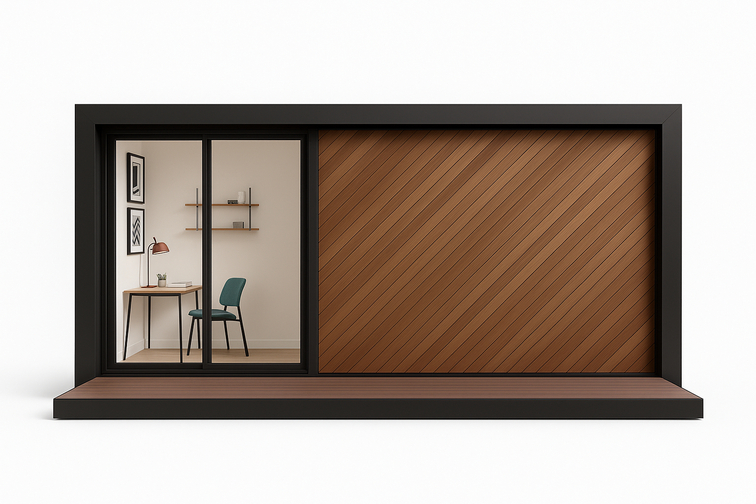 Atelier Noble Outdoor Office - Front View