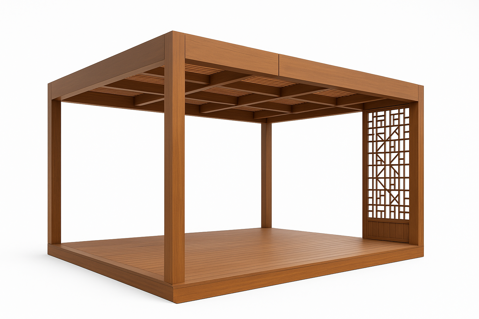 Atelier Sage Timeless Custom Pergola - Perspective View