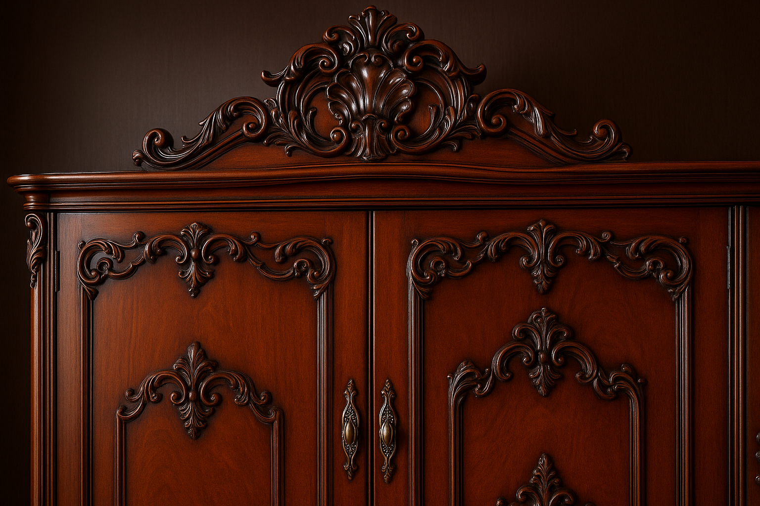 Atelier Sage – Timeless Haven Wardrobe - Hand-Carved Baroque Detail