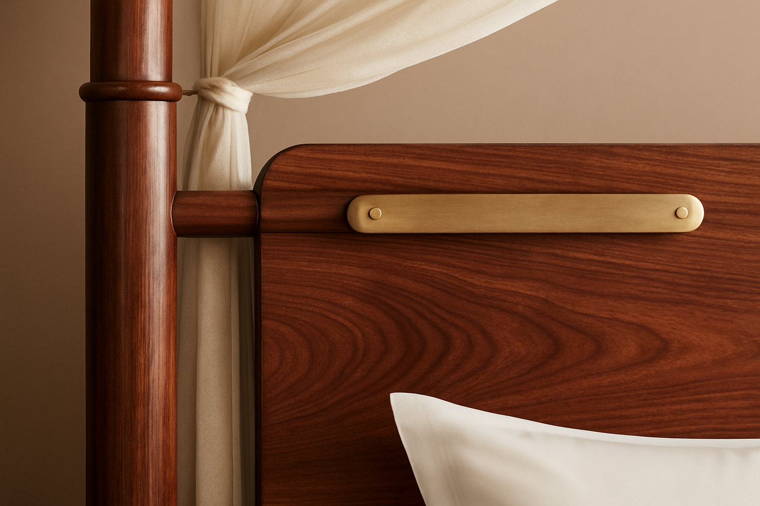 Atelier Sage Timeless Repose Bed - Four-Poster Detail Shot