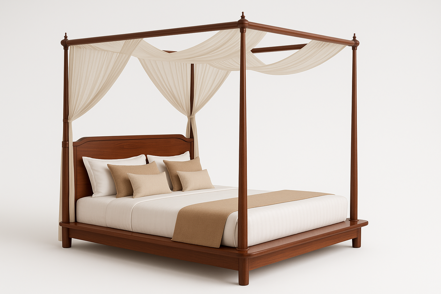 Atelier Sage Timeless Repose Bed - Four-Poster Side View