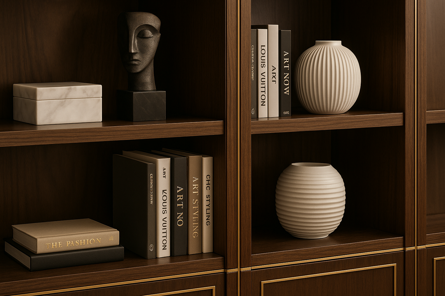 Aurea Wall Unit Bookcase - Premium Materials Detail