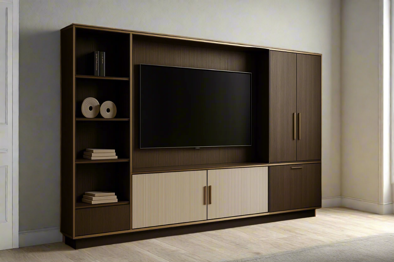 Céleste Designer Wall Unit - Sophisticated Angle