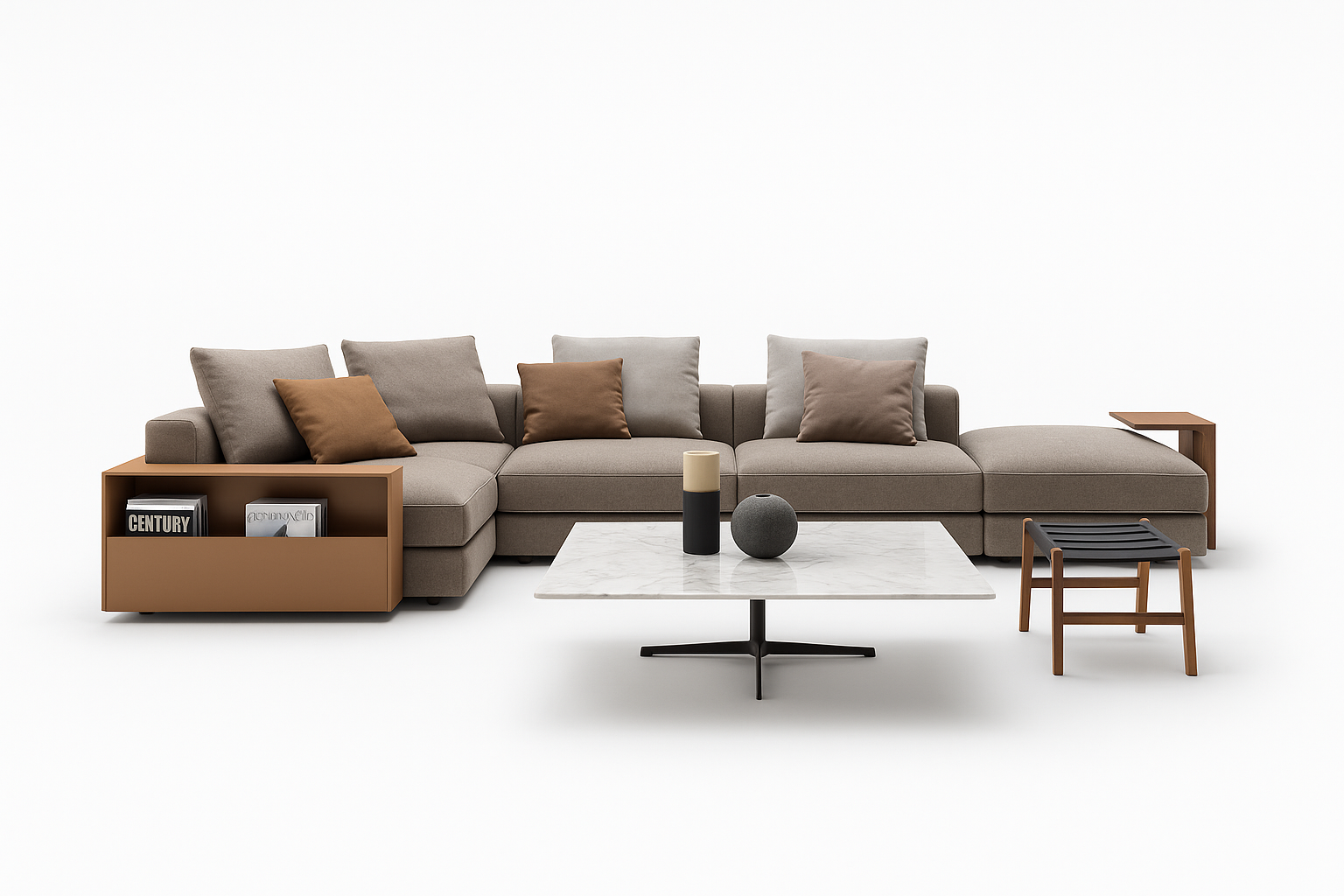 Céleste Luxury Sectional Sofa - Front View