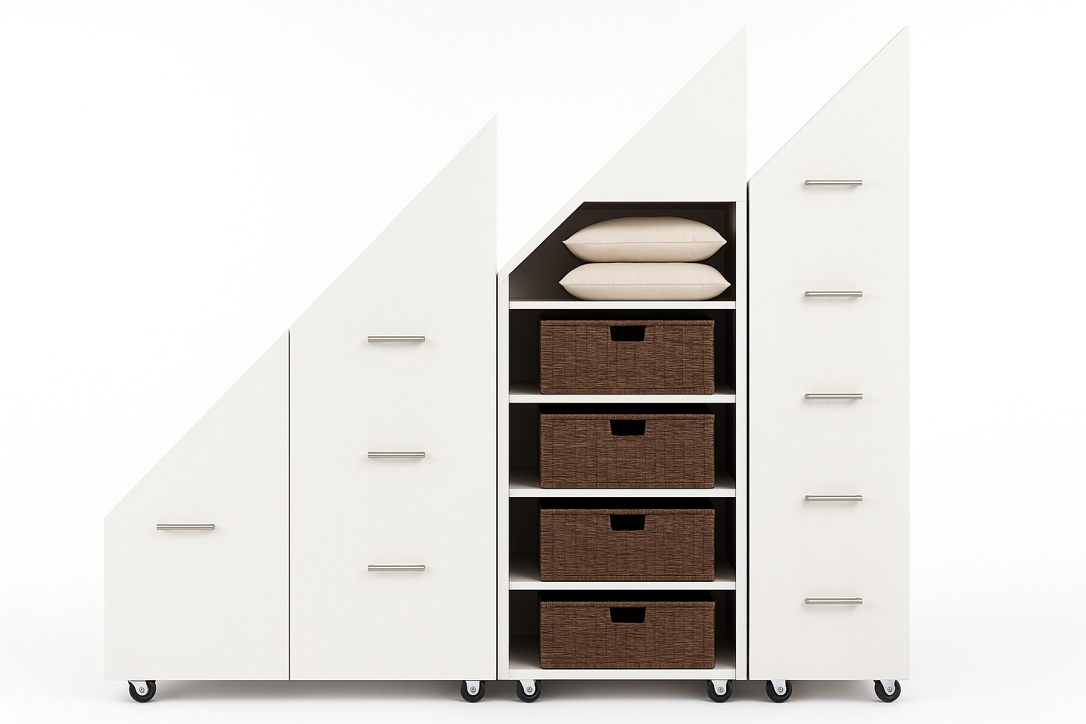 Cœur Précieux Drawer System Under Stair Unit - Corrected Front View
