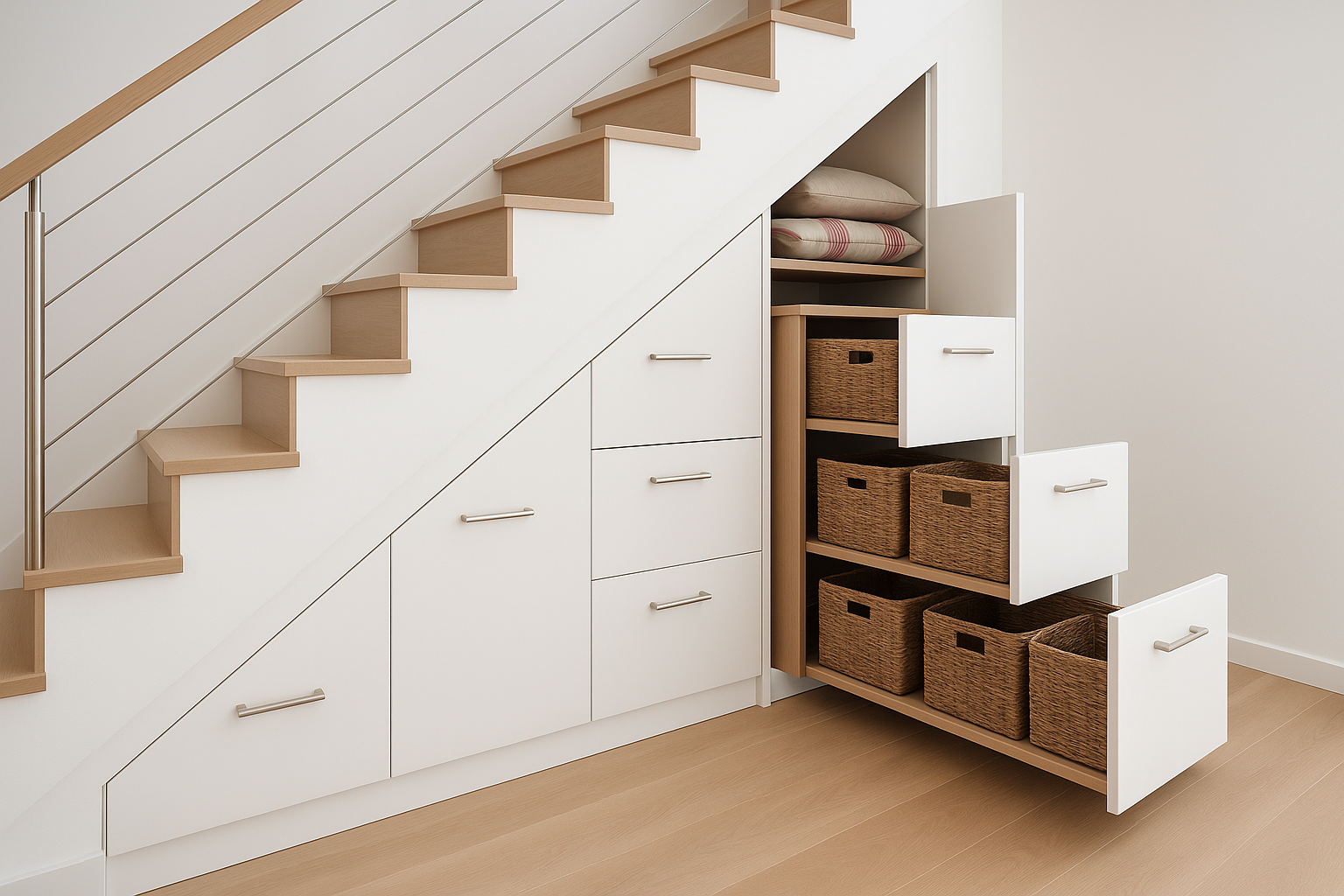 Cœur Précieux Drawer System Under Stair Unit - Corrected Home Context