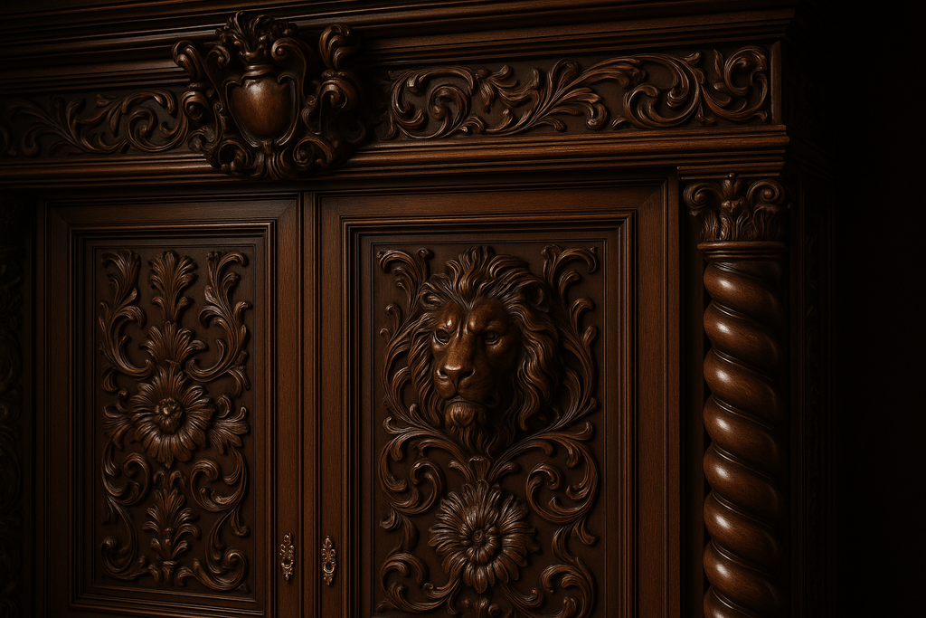 Cœur Précieux Eternal Elegance Wardrobe - Extraordinary Hand-Carved Detail