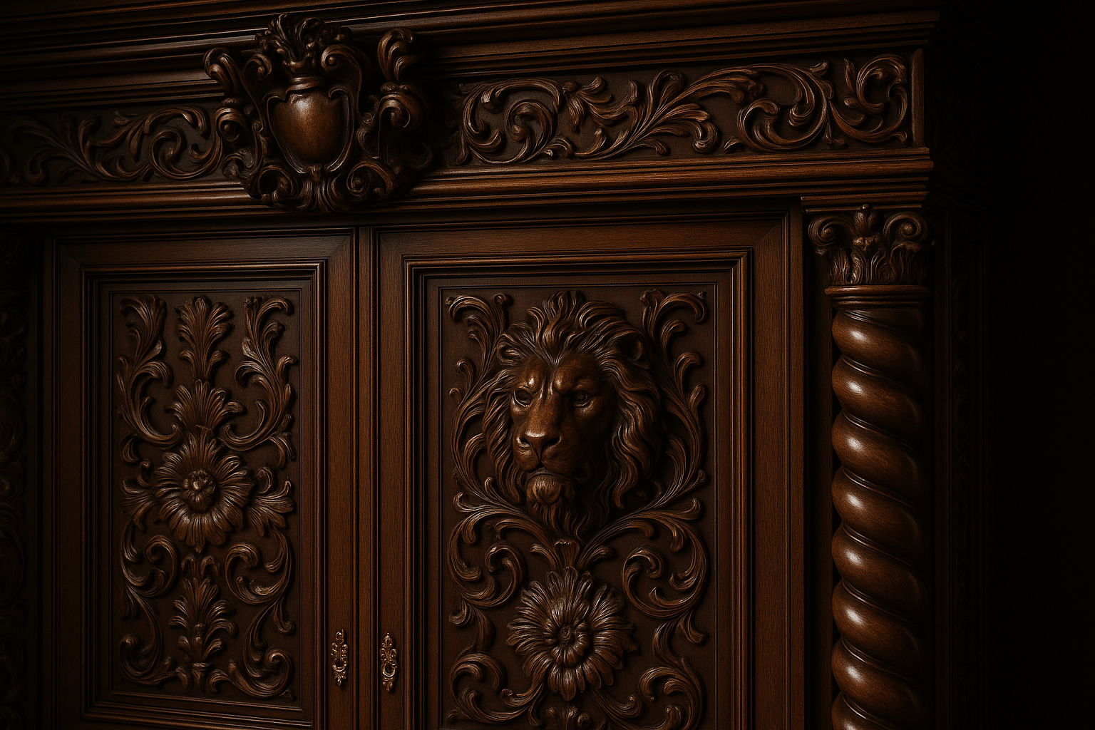 Cœur Précieux Eternal Elegance Wardrobe - Extraordinary Hand-Carved Detail