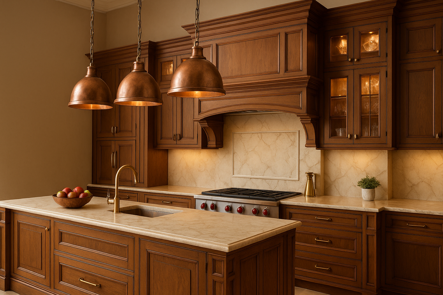 Cœur Précieux – Eternal Luxe Kitchen - Solid Teak & Italian Marble Masterpiece