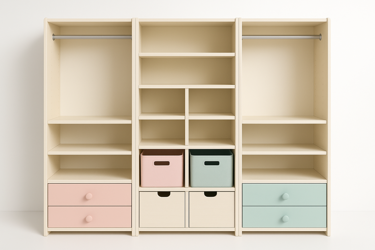 Collection Minette Closet System for Kids - Front View