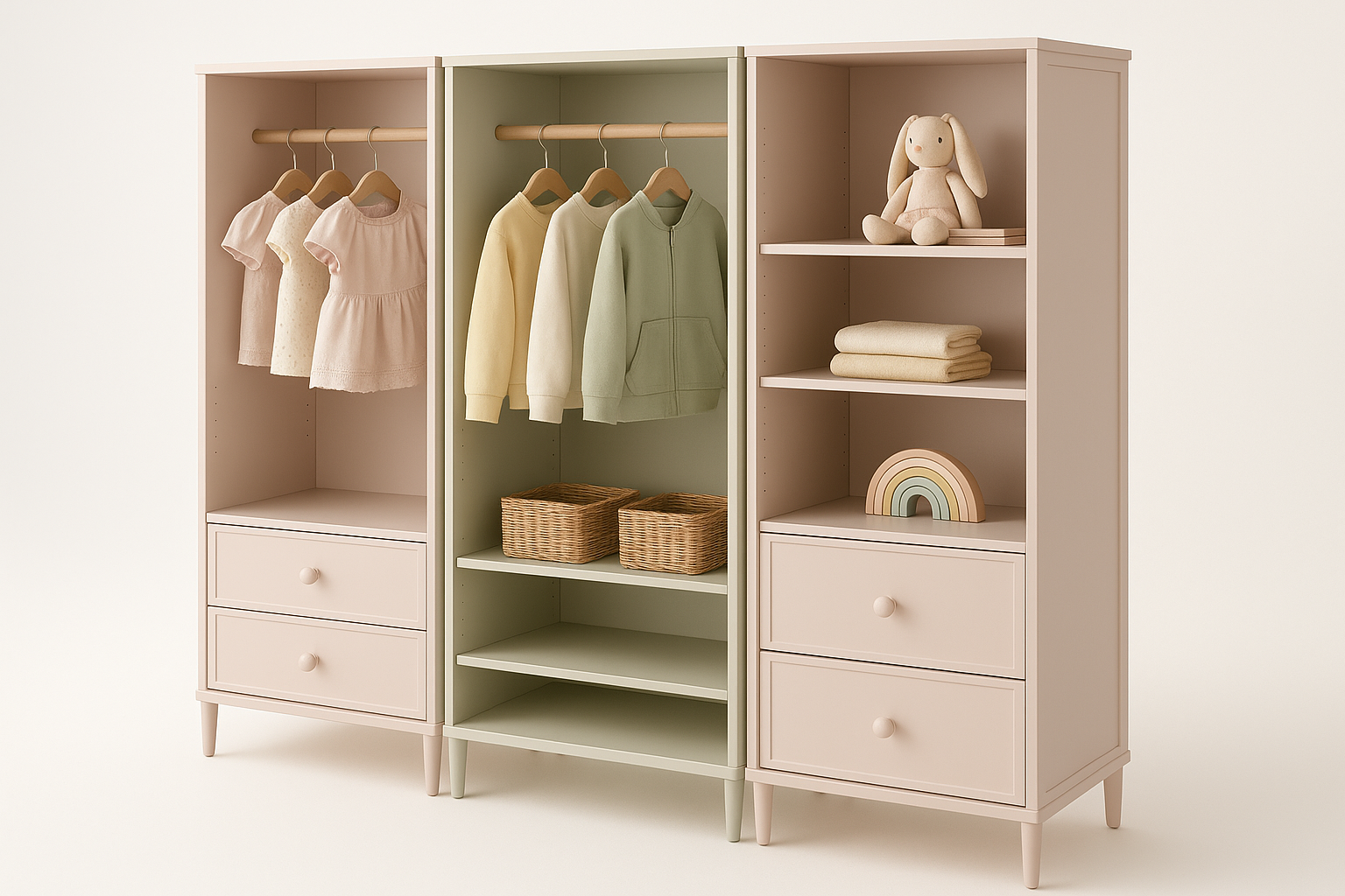 Collection Minette Closet System for Kids - Perspective View