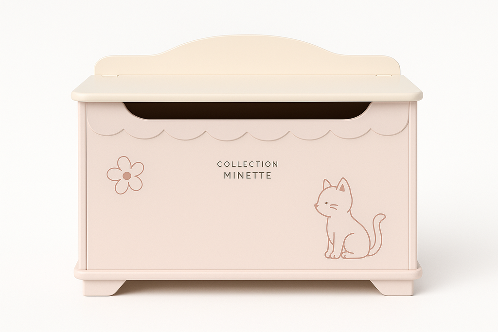Collection Minette Toy Chest for Kids - Front View