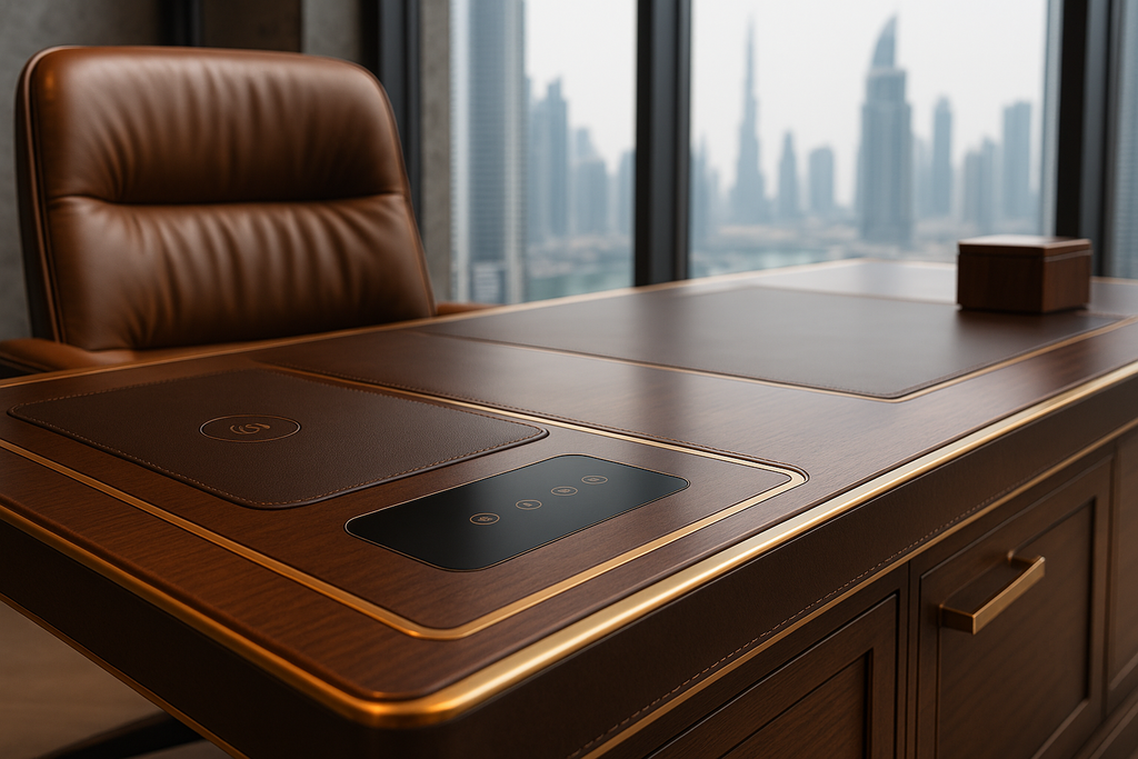 Detailed view of Cœur Précieux Luxury Office Setup