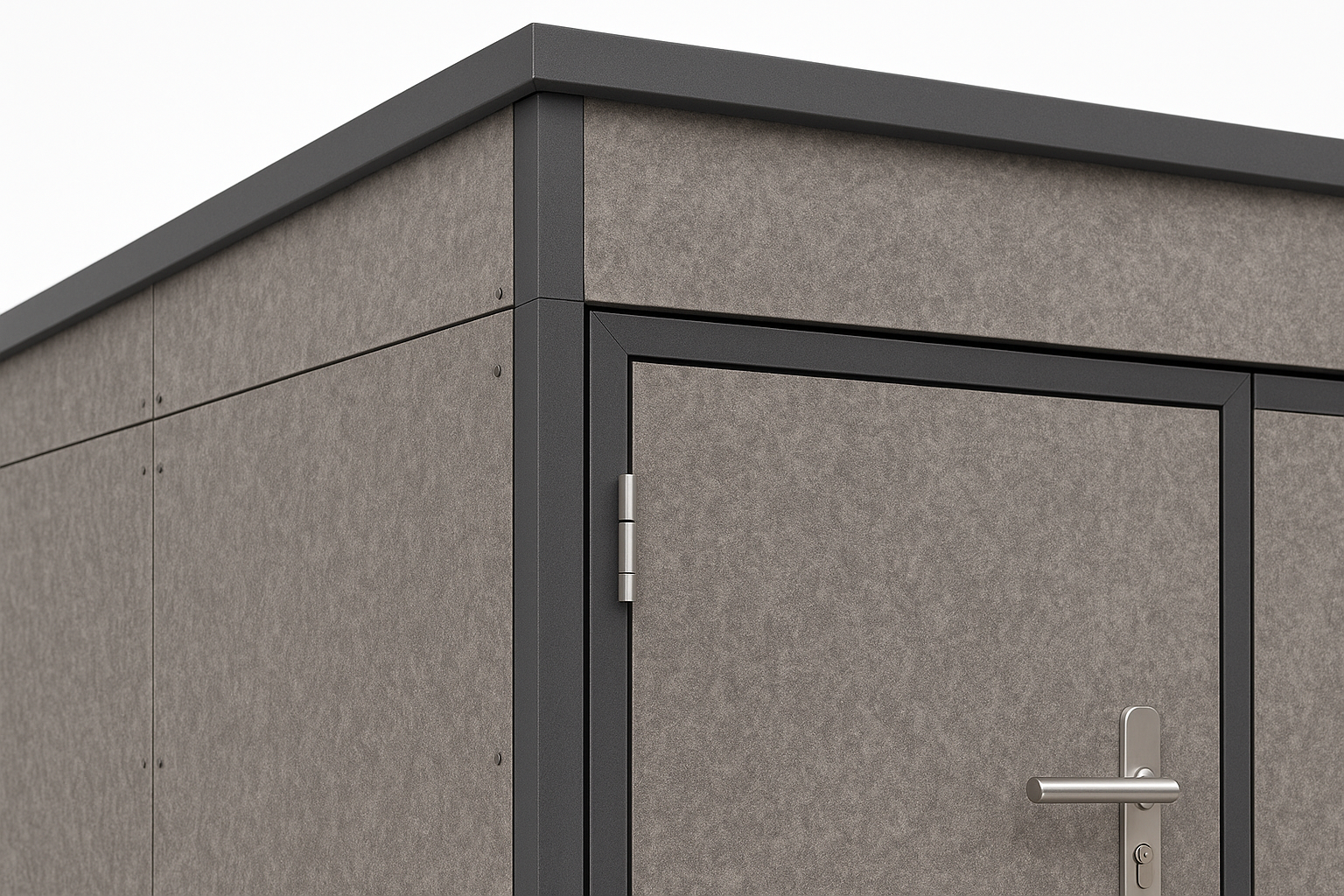 Detailed view of Eclipse Compact Cement Board Shed 2.5x1.8m