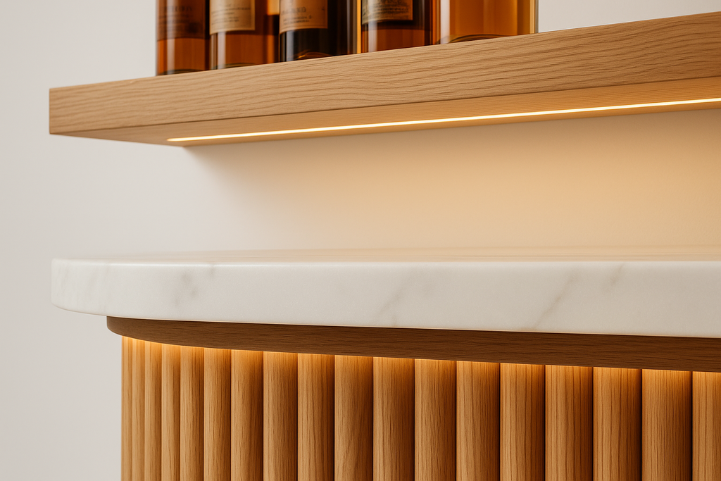 Detailed view of Manhattan Corner Bar