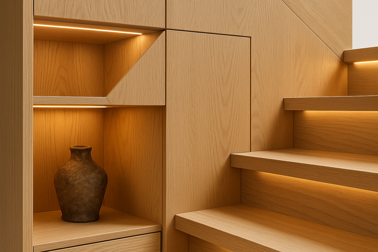 Detailed view of Nova Custom Under-Stair Design