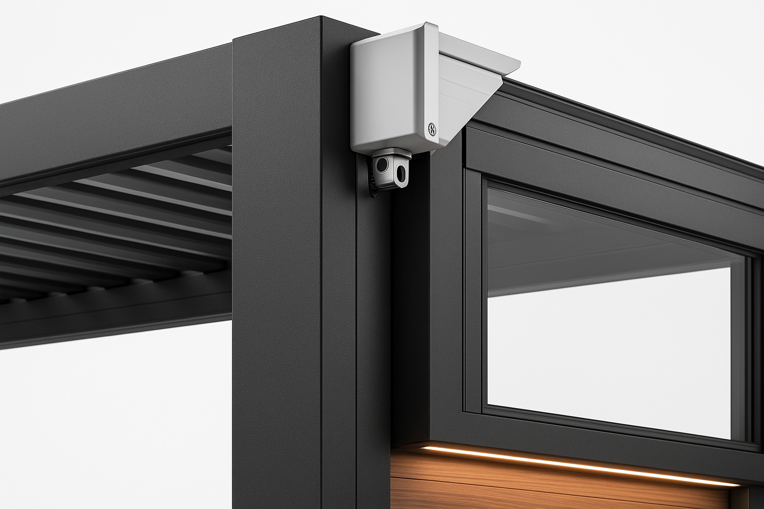 Detailed view of Nova Smart Motorized Pergola