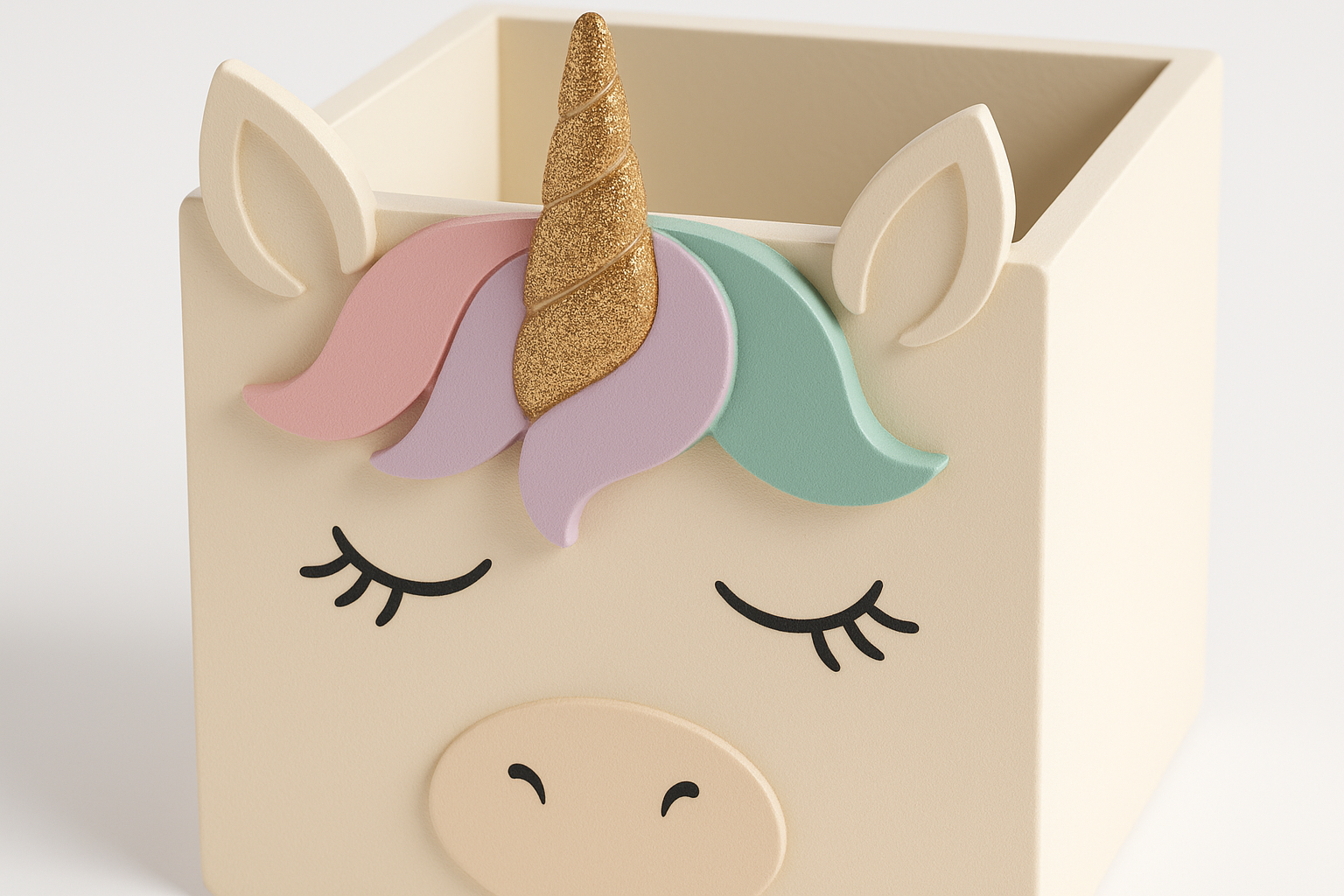 Detailed view of Petite Licorne Cube Organizer