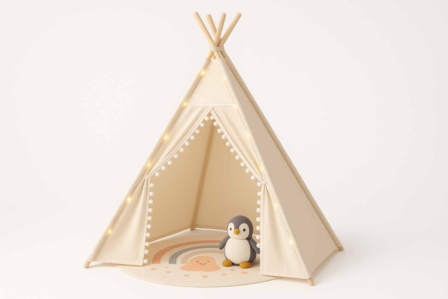 Dreamy Hideaway Tent - Perspective View with Magical Elements