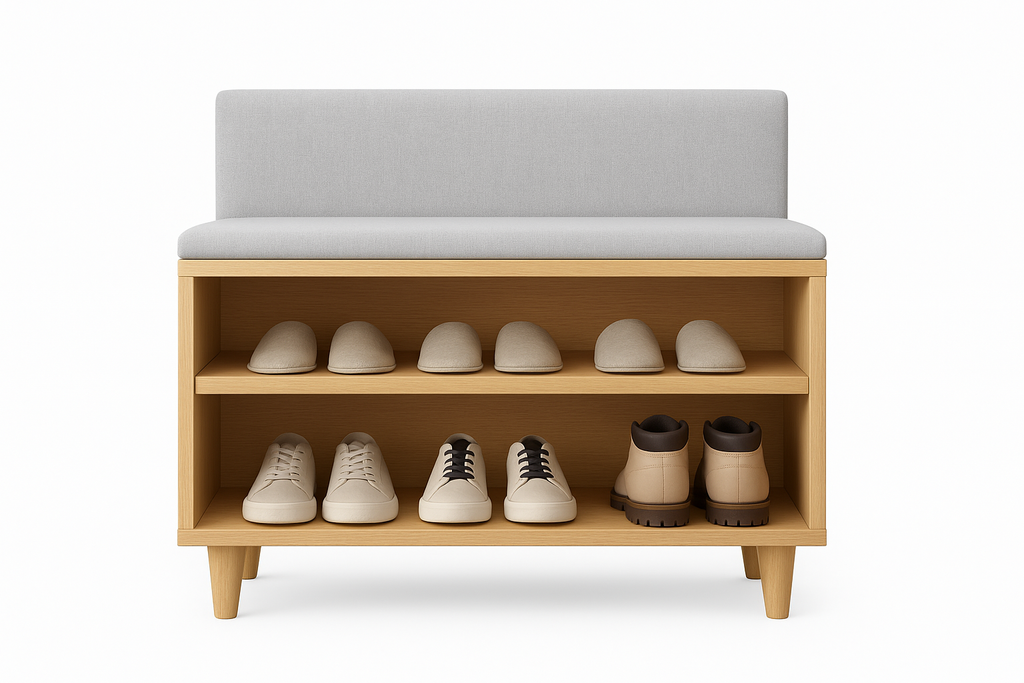Flamme Dorée Basic 3-Tier Shoe Rack - Front View