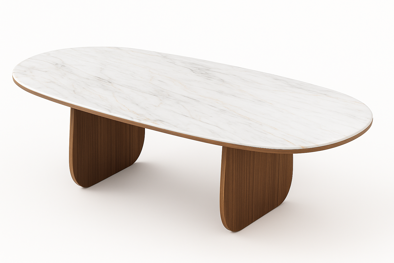 Flamme Dorée Ember Teak Table - Angled View