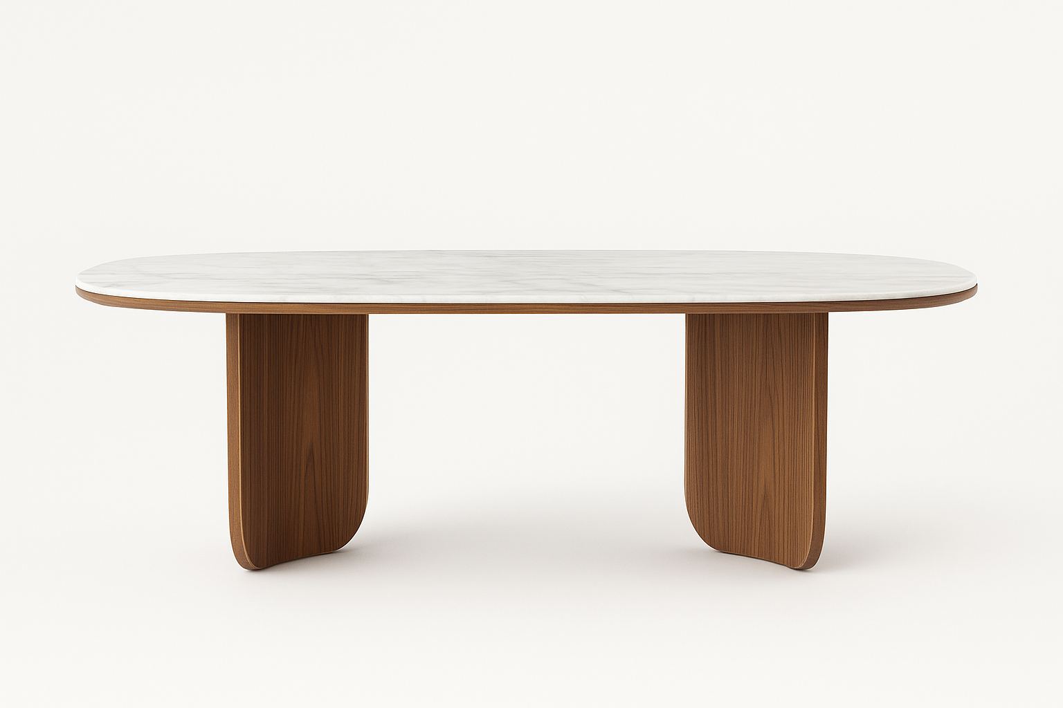 Flamme Dorée Ember Teak Table - Front View