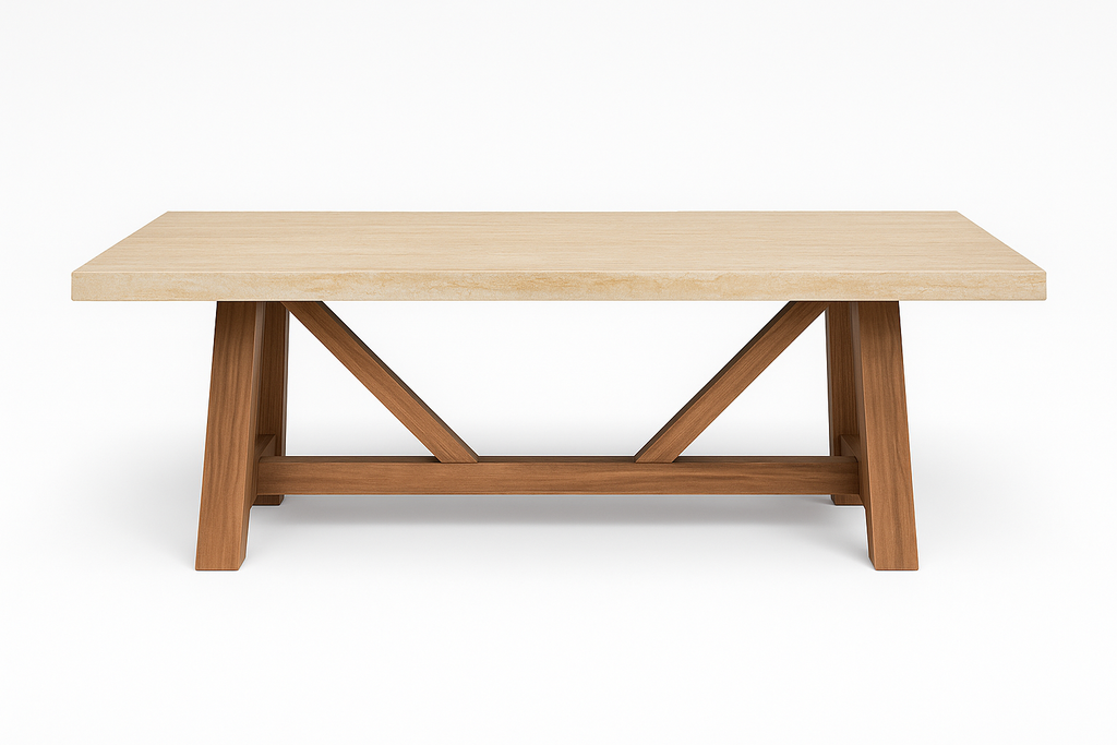 Front view of Atelier Sage Timeless Outdoor Stone Table