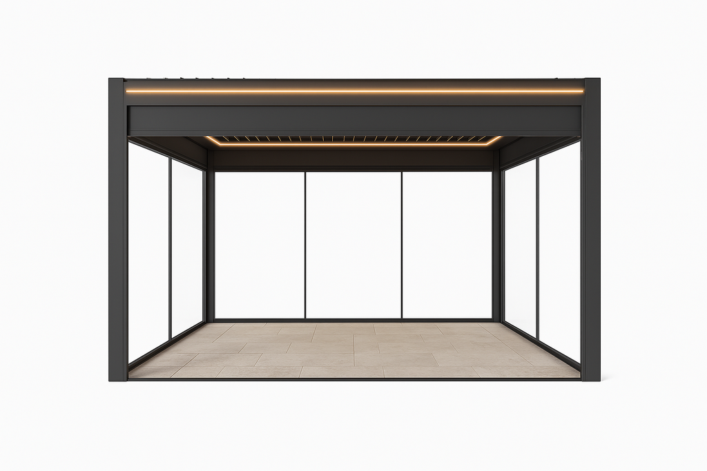 Front view of Cœur Précieux Eternal Smart Pergola