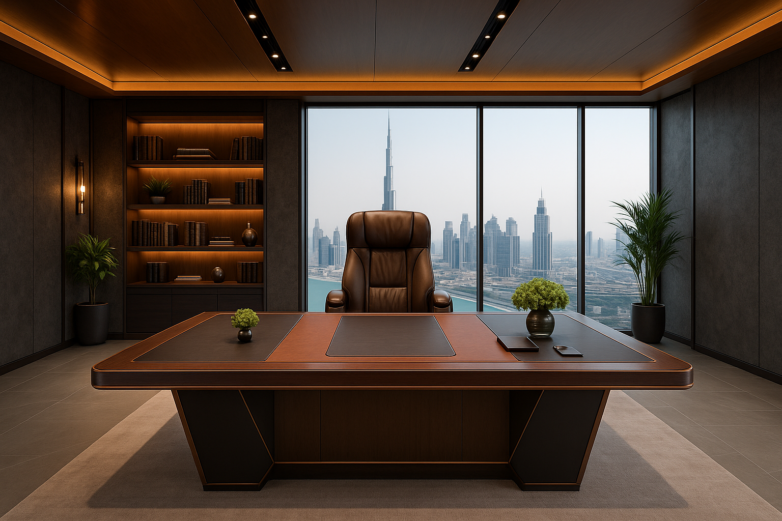 Front view of Cœur Précieux Luxury Office Setup