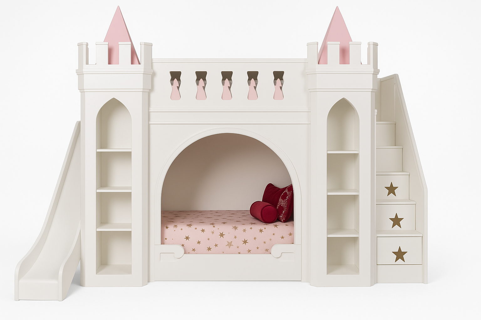 Front view of Castle Dreams Bunk Bed