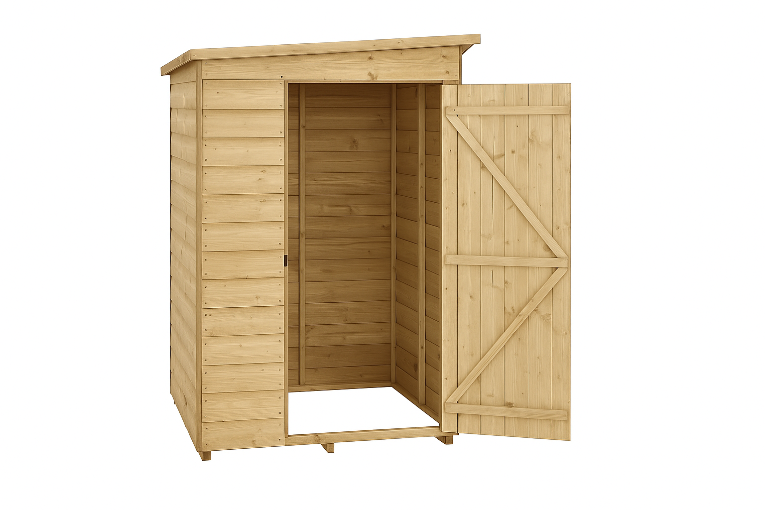 Front view of Compact Garden Shed 1.5x1.2m