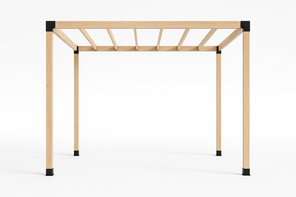 Front view of Eclipse Basic 3x3m Pergola