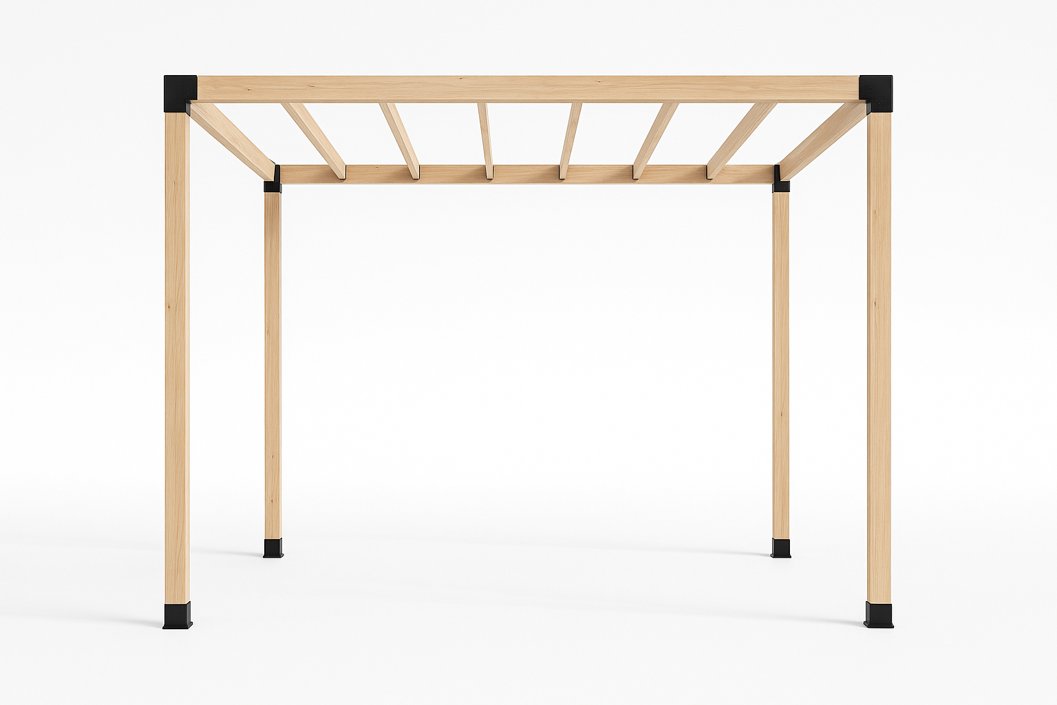 Front view of Eclipse Basic 3x3m Pergola