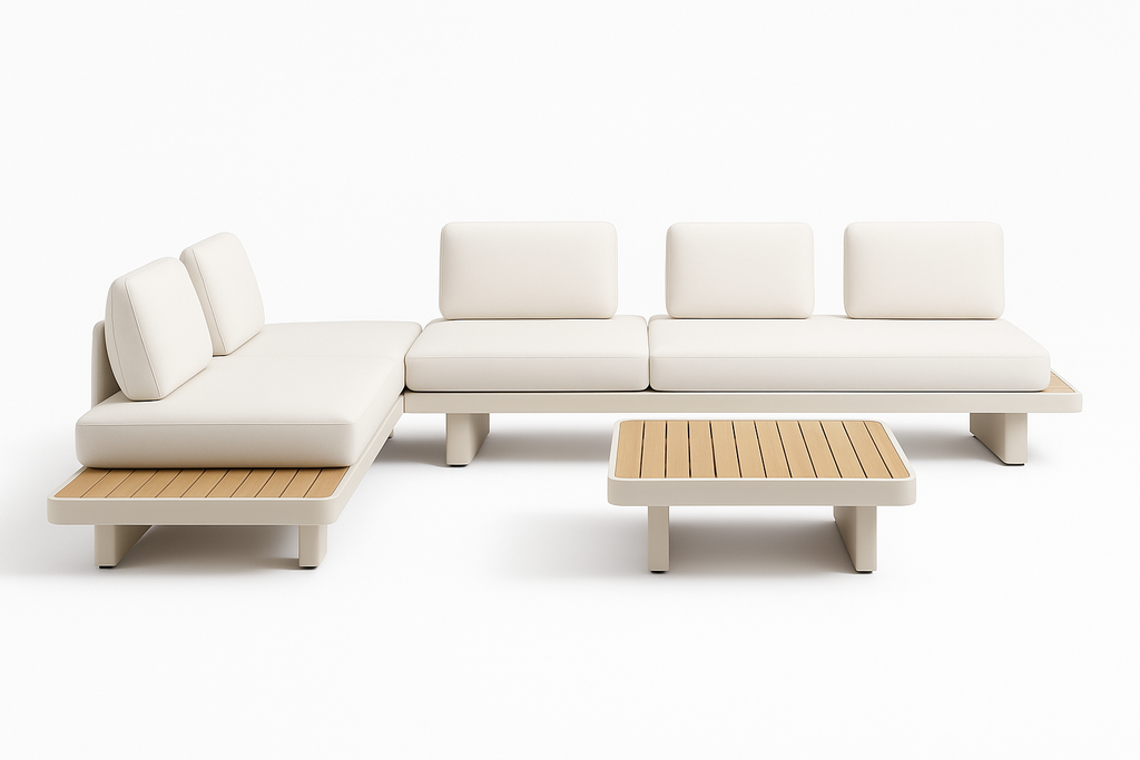 Front view of Flamme Dorée Sunset Sectional