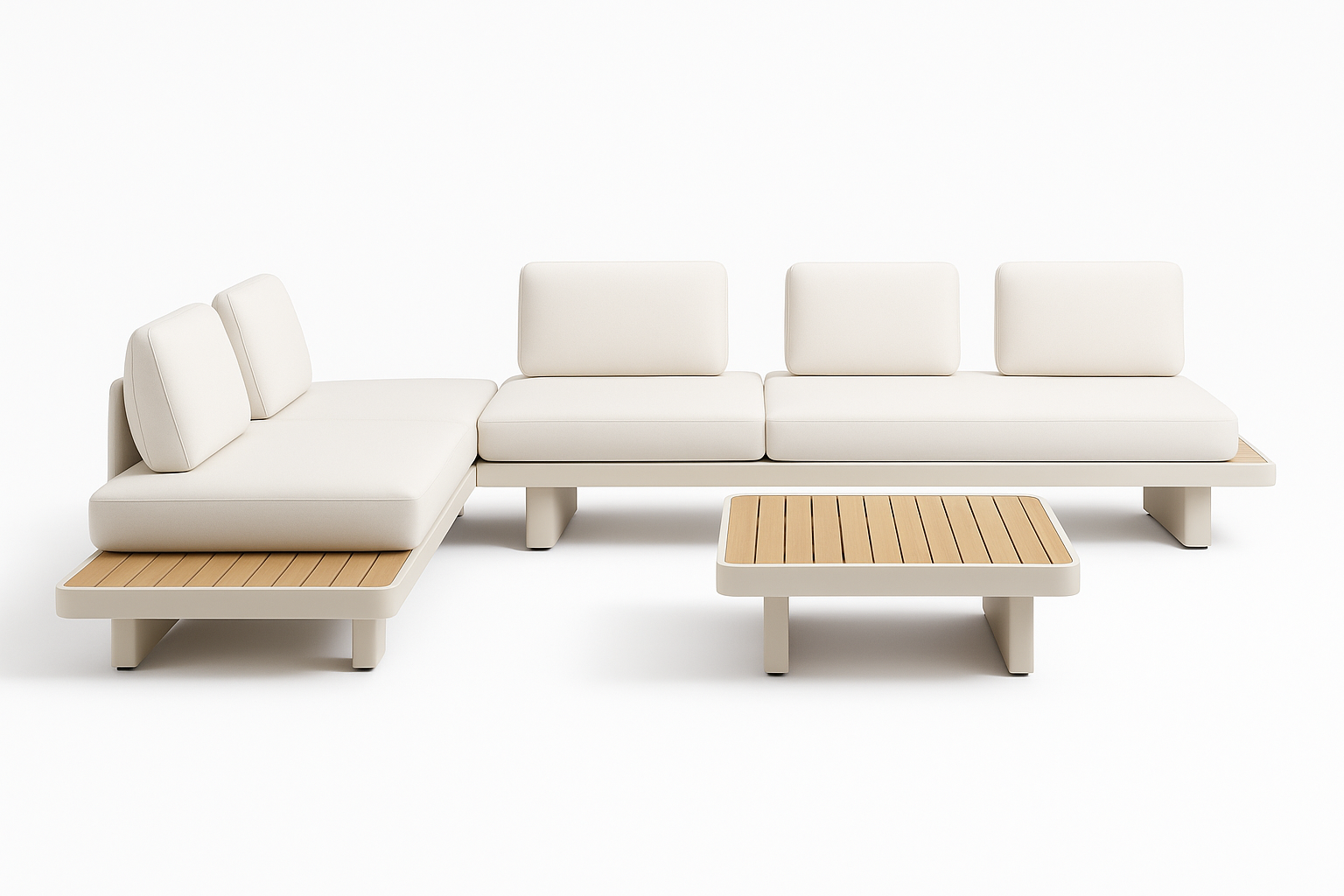 Front view of Flamme Dorée Sunset Sectional