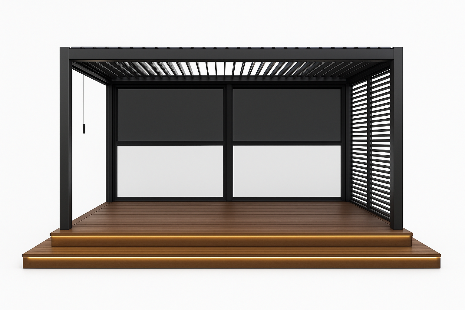 Front view of Nova Smart Motorized Pergola