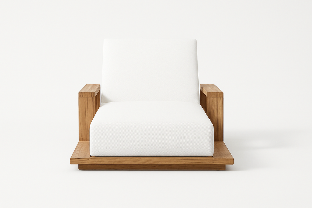 Front view of Perdue Premier Celestial Wicker Lounger