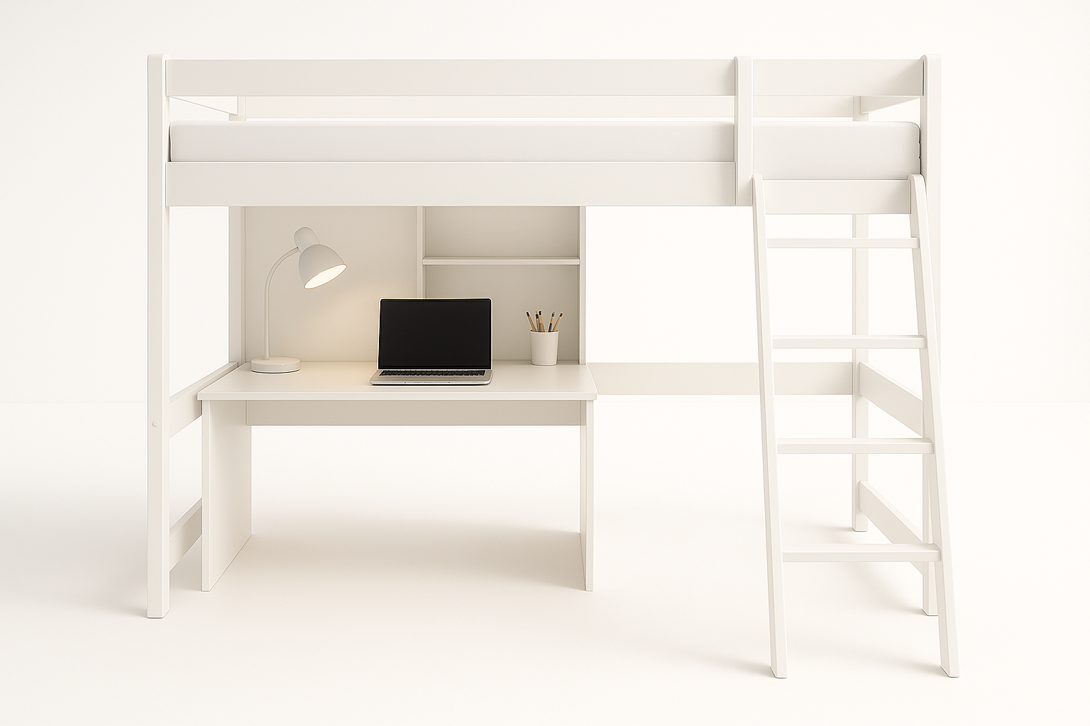 Front view of Sky High Study Loft
