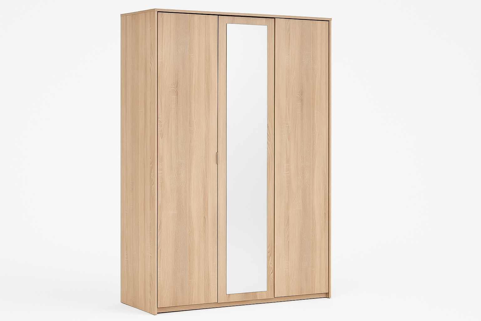 Isla 3-Door Mirrored Wardrobe - Side View