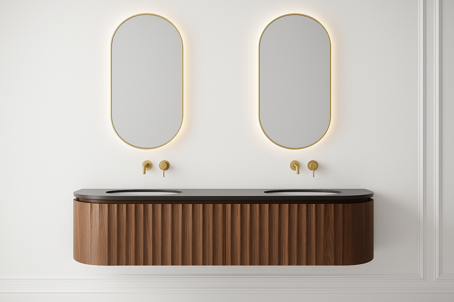 Isla Double Basin Vanity - Front View